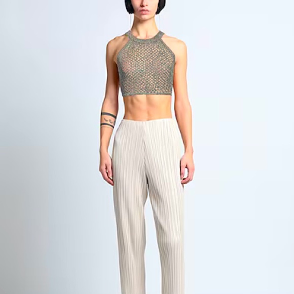 Sandro mesh crop top